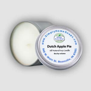 An Open Dutch Apple Pie Soy Wax Candle