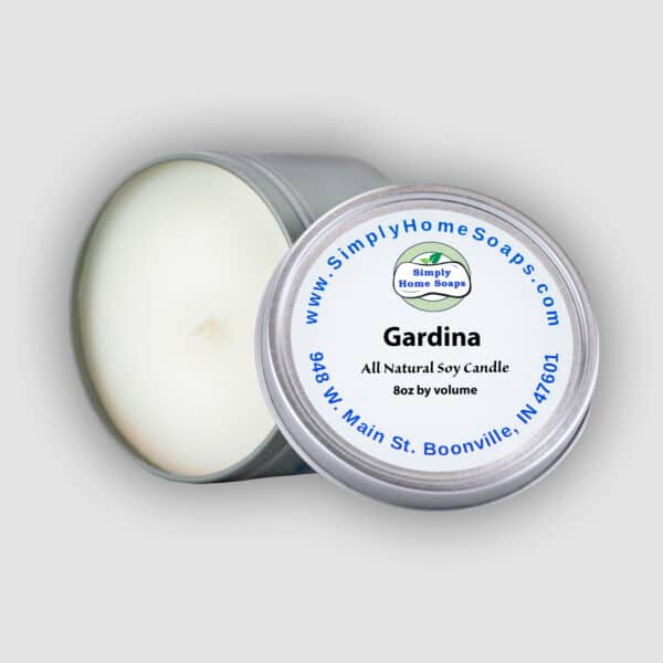 Gardenia tin candle