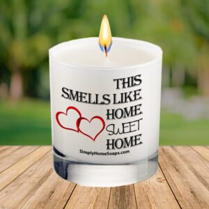 Front view of ‘This Smells Like Home Sweet Home’ candle