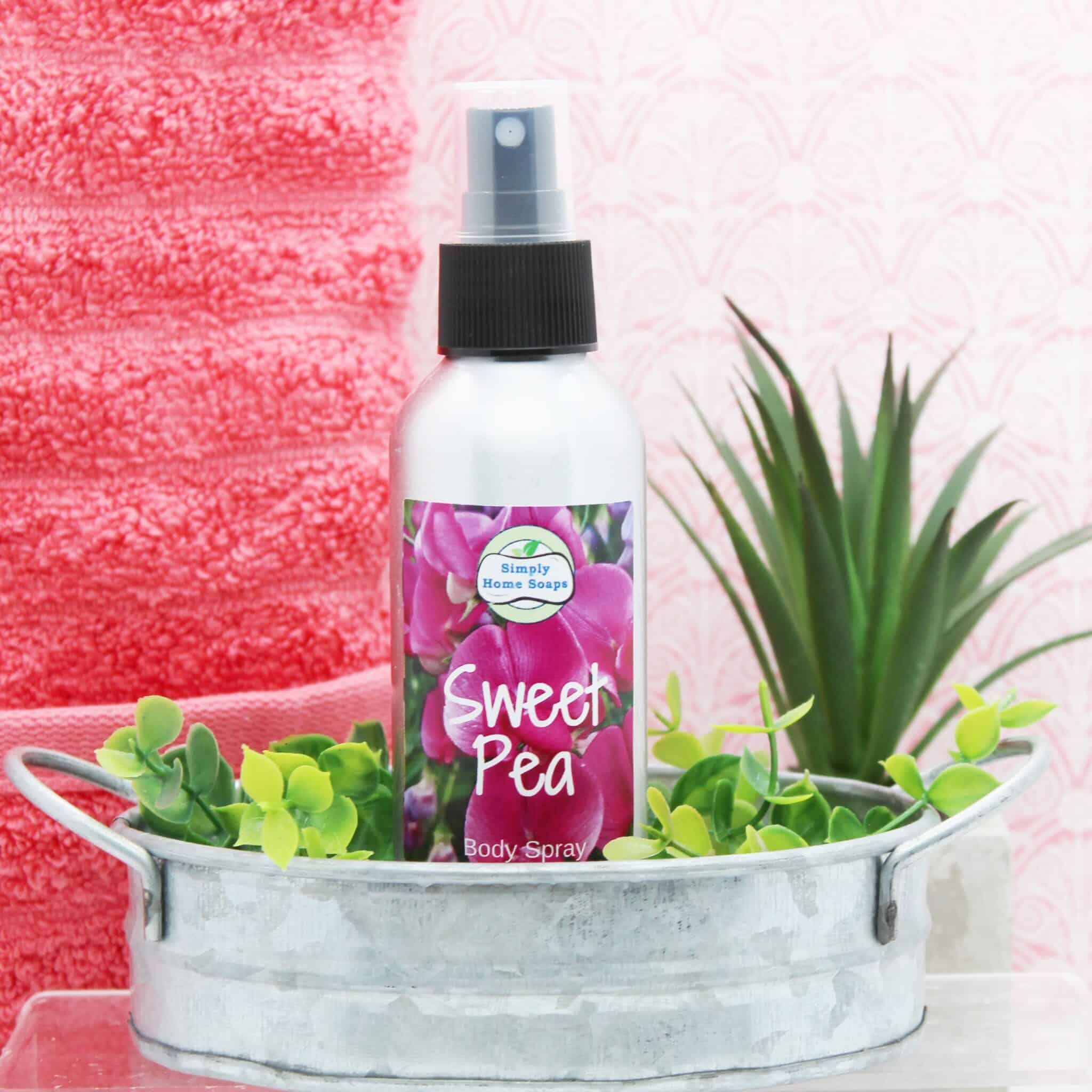 Sweet Pea Body Spray - Metal Container - Simply Home Soaps